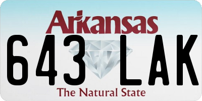 AR license plate 643LAK