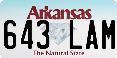 AR license plate 643LAM