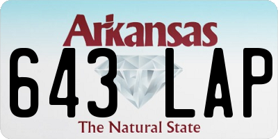 AR license plate 643LAP