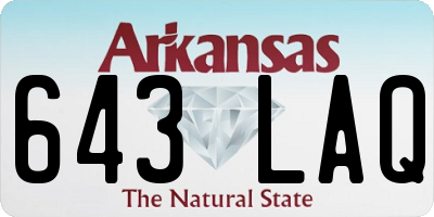 AR license plate 643LAQ