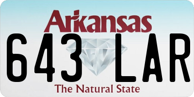 AR license plate 643LAR