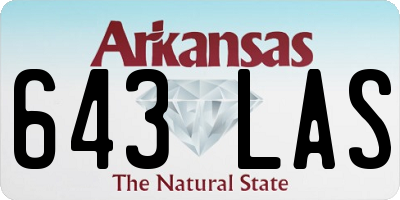 AR license plate 643LAS