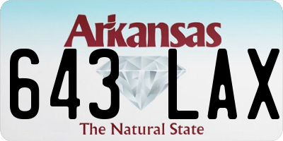 AR license plate 643LAX