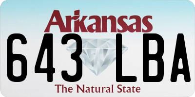 AR license plate 643LBA