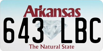AR license plate 643LBC