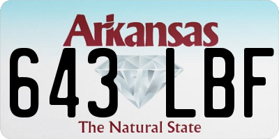 AR license plate 643LBF
