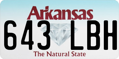 AR license plate 643LBH