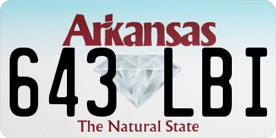 AR license plate 643LBI