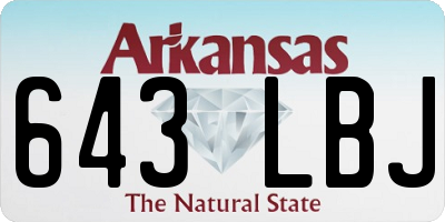 AR license plate 643LBJ