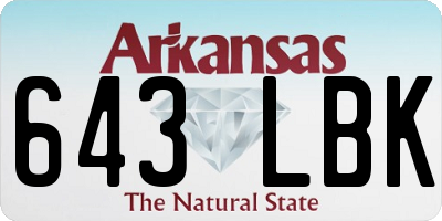 AR license plate 643LBK