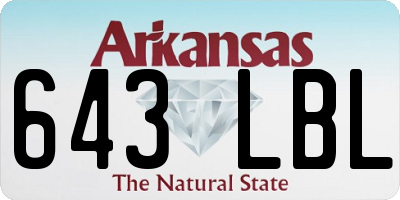 AR license plate 643LBL