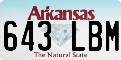 AR license plate 643LBM