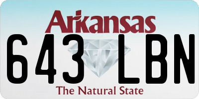 AR license plate 643LBN