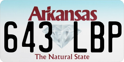 AR license plate 643LBP