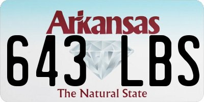 AR license plate 643LBS