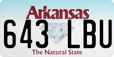 AR license plate 643LBU