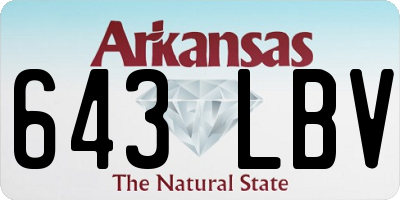 AR license plate 643LBV