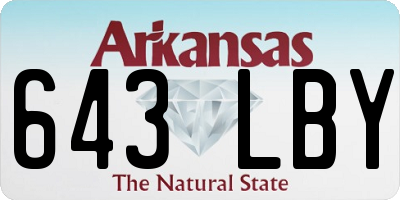 AR license plate 643LBY