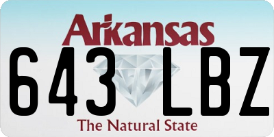 AR license plate 643LBZ