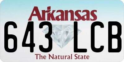 AR license plate 643LCB