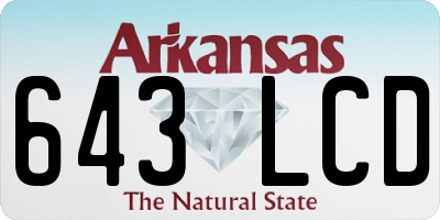 AR license plate 643LCD