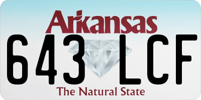 AR license plate 643LCF