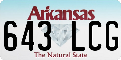 AR license plate 643LCG