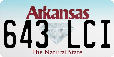 AR license plate 643LCI