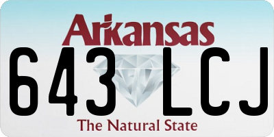 AR license plate 643LCJ