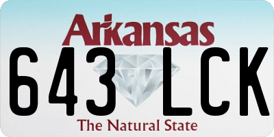 AR license plate 643LCK