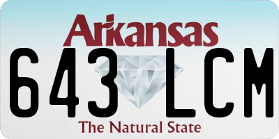 AR license plate 643LCM