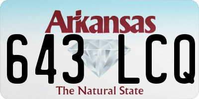 AR license plate 643LCQ