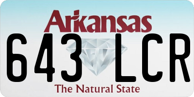 AR license plate 643LCR