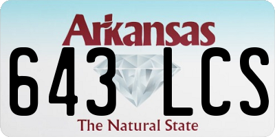 AR license plate 643LCS