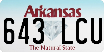 AR license plate 643LCU