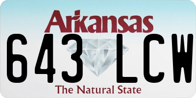 AR license plate 643LCW
