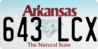 AR license plate 643LCX