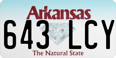 AR license plate 643LCY