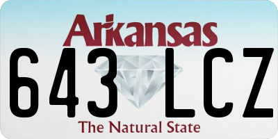 AR license plate 643LCZ
