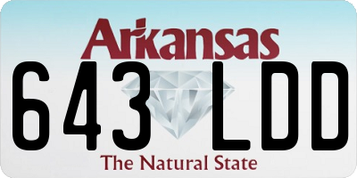 AR license plate 643LDD