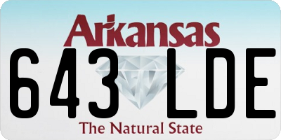 AR license plate 643LDE