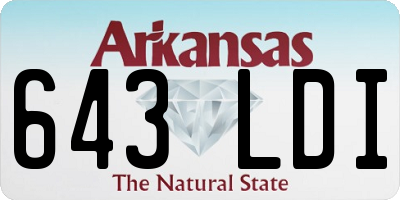 AR license plate 643LDI
