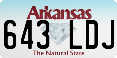 AR license plate 643LDJ