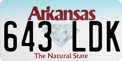 AR license plate 643LDK
