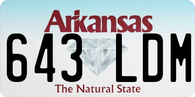 AR license plate 643LDM