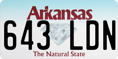 AR license plate 643LDN