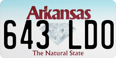 AR license plate 643LDO