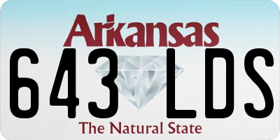 AR license plate 643LDS