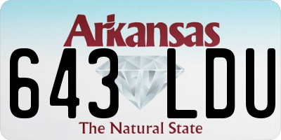 AR license plate 643LDU