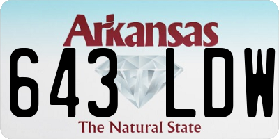 AR license plate 643LDW